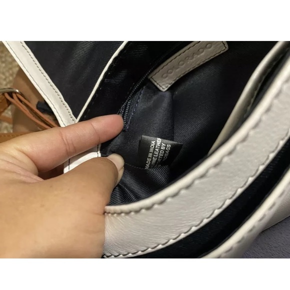 COLORADO White Small Light Embossed Leather  Bag - Picture 4 of 6